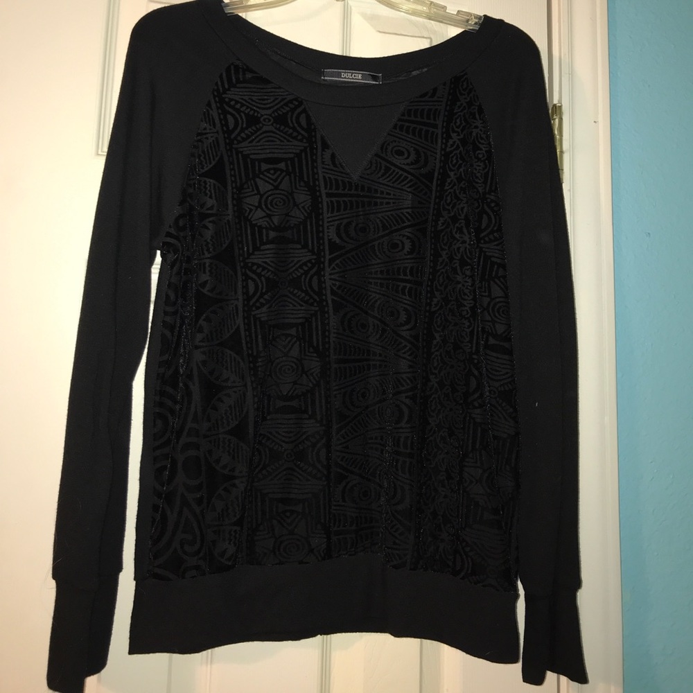 Dulcie velvet material sweater